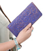ADBG1537 American Darling Western Leather Clutch Bag with Hand-Tooled Floral Carving Genuine Leather