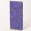 ADBG1537 American Darling Western Leather Clutch Bag with Hand-Tooled Floral Carving Genuine Leather