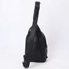 ADBG1538A American Darling Western Leather Sling Bag with Black Crocodile Embossed Detailing Genuine Hair-on cowhide Leather