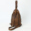ADBG1538 American Darling Western Leather Sling Bag with Crocodile Embossed Detailing Genuine Hair-on cowhide Leather