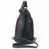 ADBG1538 American Darling Western Leather Sling Bag with Crocodile Embossed Detailing Genuine Hair-on cowhide Leather