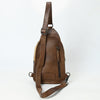 ADBG1538 American Darling Western Leather Sling Bag with Crocodile Embossed Detailing Genuine Hair-on cowhide Leather