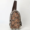 ADBGA590 American Darling Genuine Hand Tooled Leather Hair On Hide Sling Bag