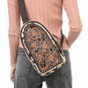ADBGA590 American Darling Genuine Hand Tooled Leather Hair On Hide Sling Bag