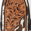 ADBGA592 American Darling Hand Tooled Floral Carved Hair-On Cowhide Sling Bag