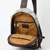 ADBGA592 American Darling Hand Tooled Floral Carved Hair-On Cowhide Sling Bag