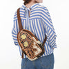 ADBGA592 American Darling Hand Tooled Floral Carved Hair-On Cowhide Sling Bag