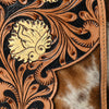 ADBGA592 American Darling Hand Tooled Floral Carved Hair-On Cowhide Sling Bag