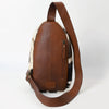 ADBGA592 American Darling Hand Tooled Floral Carved Hair-On Cowhide Sling Bag