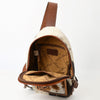 ADBGA592 American Darling Hand Tooled Floral Carved Hair-On Cowhide Sling Bag