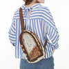 ADBGA592 American Darling Hand Tooled Floral Carved Hair-On Cowhide Sling Bag