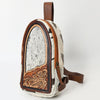 ADBGA592 American Darling Hand Tooled Floral Carved Hair-On Cowhide Sling Bag