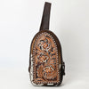 ADBGA593 American Darling Hair-On Cowhide Hand Tooled Genuine Leather Sling Bag