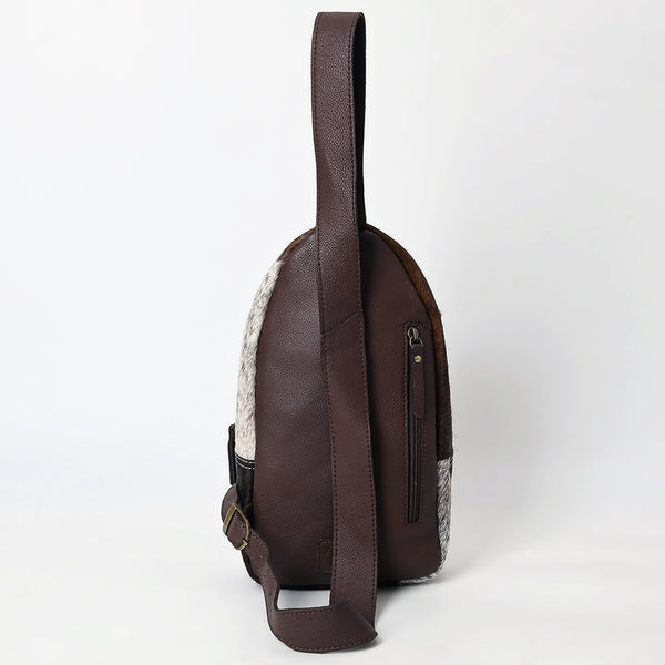 ADBGA593 American Darling Hair-On Cowhide Hand Tooled Genuine Leather Sling Bag