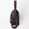 ADBGA594 American Darling Buck Stitched Floral Carved Hair-On Sling Bag