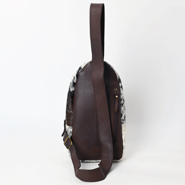 ADBGA594 American Darling Buck Stitched Floral Carved Hair-On Sling Bag