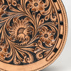 ADBGA596 American Darling Genuine Western Tooled Leather Horseshoe Design Canteen Bag