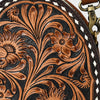 ADBGA598 American Darling Buck Stitched Floral Carved Genuine Leather Canteen Bag