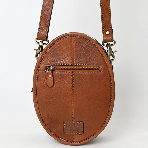ADBGA598 American Darling Buck Stitched Floral Carved Genuine Leather Canteen Bag