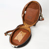 ADBGA598 American Darling Buck Stitched Floral Carved Genuine Leather Canteen Bag