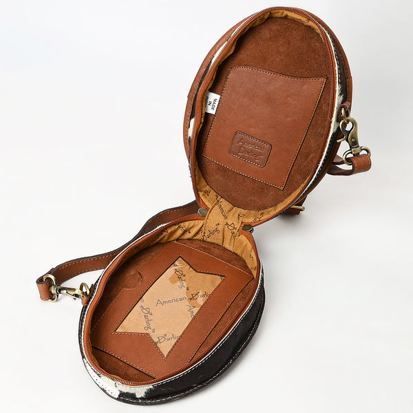 ADBGA598 American Darling Buck Stitched Floral Carved Genuine Leather Canteen Bag