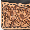 ADBGA600 American Darling Buck Stitched Floral Carved Leather Card Holder