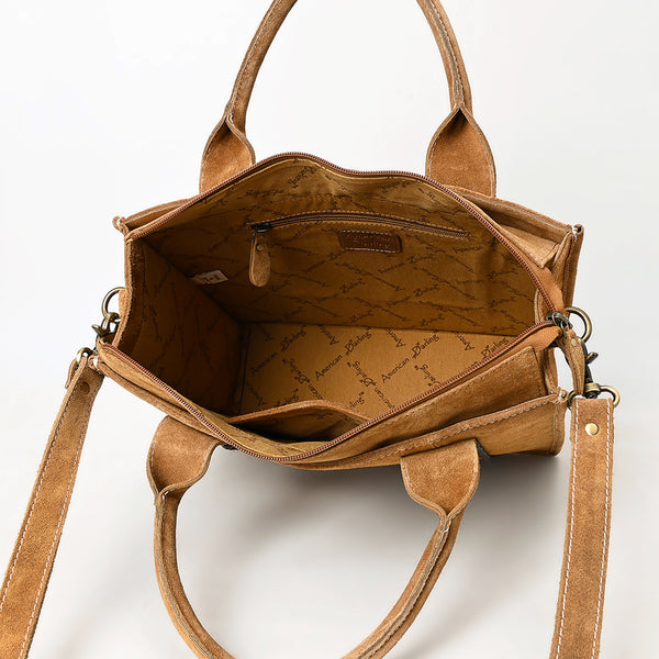 ADBGA605 American Darling Boot Stitched Braided Genuine Leather Tote Bag