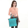 ADBGA606 American Darling Western Tote Bag Genuine suede Leather with Whipstitch Detailing