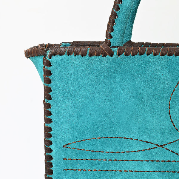 ADBGA606 American Darling Western Tote Bag Genuine suede Leather with Whipstitch Detailing