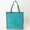 ADBGA606 American Darling Western Tote Bag Genuine suede Leather with Whipstitch Detailing