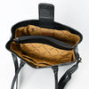ADBG1539 American Darling Black Western Leather Tote Bag with Hand-Tooled Floral Design Genuine Leather