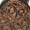 ADBG1542 American Darling Western Leather Sling Bag with Hand-Tooled Floral Design Genuine Vegetable-Tanned Leather