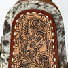 ADBG1543 American Darling Handcrafted Western Leather Sling Bag with Hair-On Cowhide & Hand-Tooled Details