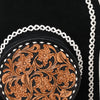 ADBG1546 American Darling Western Genuine Suede Leather Backpack Bag with Fringe & Hand-Tooled Floral Accents