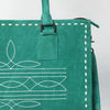 ADBG1553 American Darling Western Genuine Suede Leather Tote Bag with Buck Stitching | Handcrafted Everyday Tote