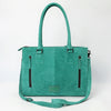 ADBG1553 American Darling Western Genuine Suede Leather Tote Bag with Buck Stitching | Handcrafted Everyday Tote