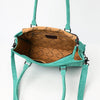 ADBG1553 American Darling Western Genuine Suede Leather Tote Bag with Buck Stitching | Handcrafted Everyday Tote