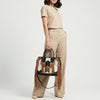 ADBG1556 American Darling Western Leather Tote Bag with Hair-On Cowhide & Fringe | Handmade American Darling