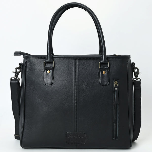 ADBG1556 American Darling Western Leather Tote Bag with Hair-On Cowhide & Fringe | Handmade American Darling