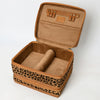 ADBGA454 American Darling Hair-On Cowhide Floral Carved Leather Jewelry Case