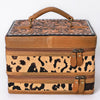 ADBGA454 American Darling Hair-On Cowhide Floral Carved Leather Jewelry Case