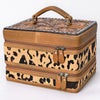 ADBGA454 American Darling Hair-On Cowhide Floral Carved Leather Jewelry Case