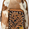 ADBGA608 American Darling Western Hair On Hide & Tooled Leather Sling