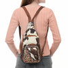 ADBGA609 American Darling Buck Stitched Floral Carved Hair-On Leather Sling Bag