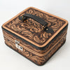 ADBGA611 American Darling Genuine Hand Tooled Leather Jewelry Lock Box
