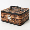 ADBGA611 American Darling Genuine Hand Tooled Leather Jewelry Lock Box
