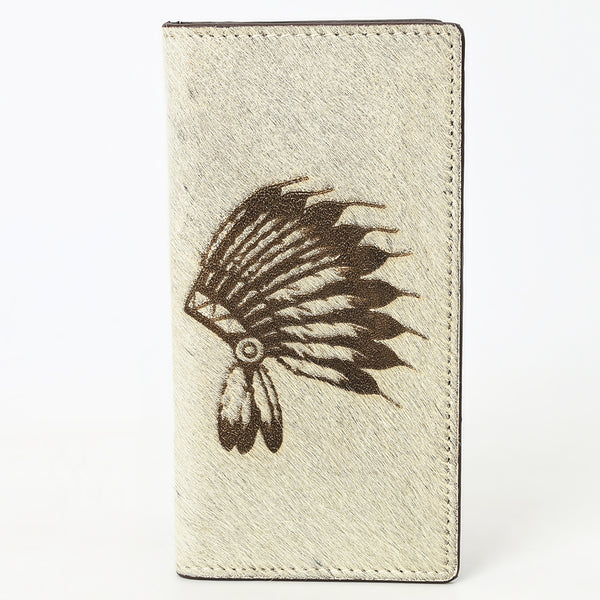 ADBGM461 Hair-On Leather Roper Wallet - Engraved Design by American Darling
