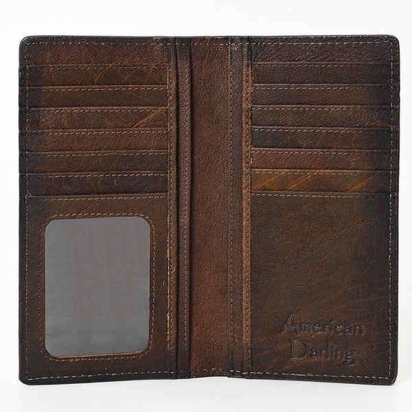 ADBGM461 Hair-On Leather Roper Wallet - Engraved Design by American Darling