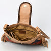 ADBGM467 Western Fringe Crossbody Bag - Scenic Applique with Turquoise Concho