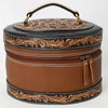 ADBGA615 American Darling Hand Tooled Genuine Leather Jewelry Case Floral Carved